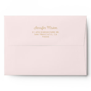 Simple Blush Pink Bridal Shower Envelope