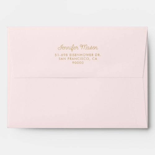 Simple Blush Pink Bridal Shower Envelope