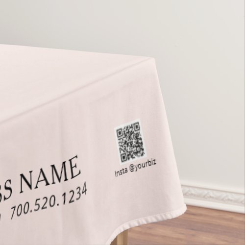 Simple Blush Pink Company Logo Craft Show  Tablecloth