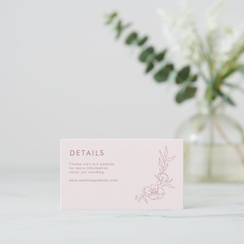 Simple Blush Pink Detail Card