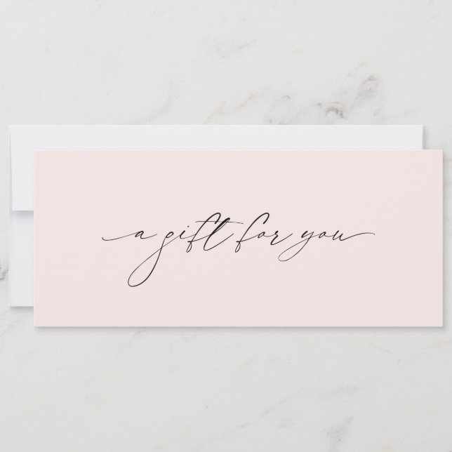 Simple Blush Pink Elegant Modern Gift Certificate (Front)