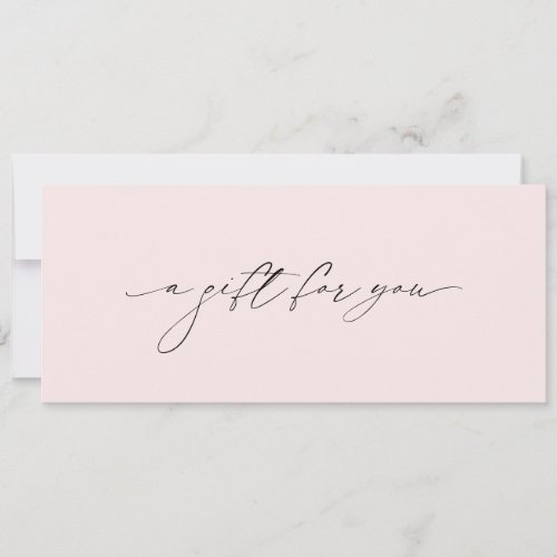 Simple Blush Pink Elegant Modern Gift Certificate