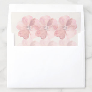 Simple Blush Pink Floral Garden Minimal Wedding  Envelope Liner