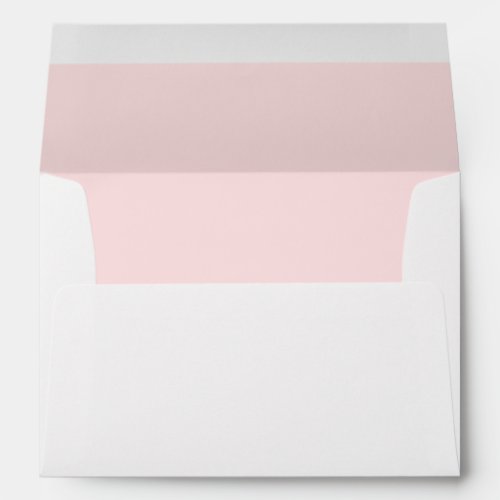 Simple Blush Pink Lined Wedding Invitation Envelope