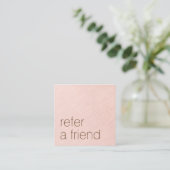 Simple Blush Pink Linen Customer Referral (Standing Front)