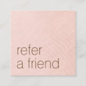 Simple Blush Pink Linen Customer Referral (Front)