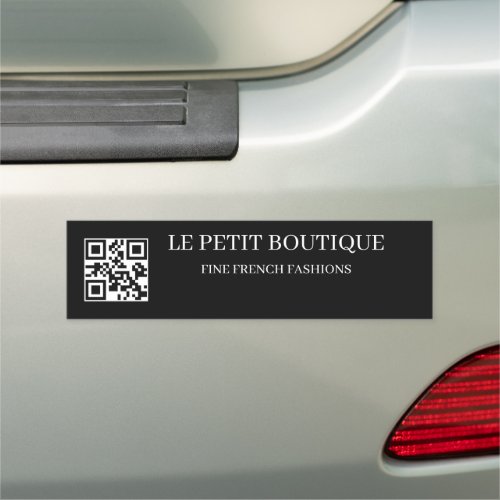 Simple Blush Pink QR Code Promotional Business Bum Car Magnet