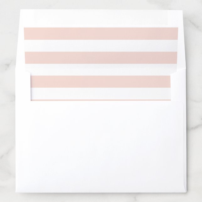 Simple Blush Pink Stripes Envelope Liner (In Envelope)