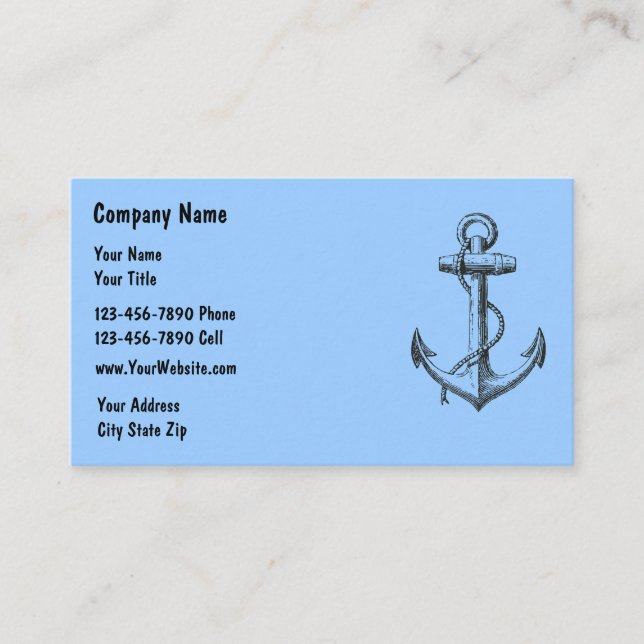 Simple Boating Business Cards (Front)