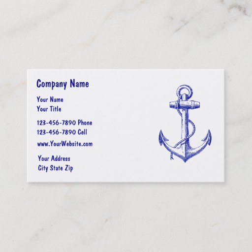Customizable Simple Boating Business Cards