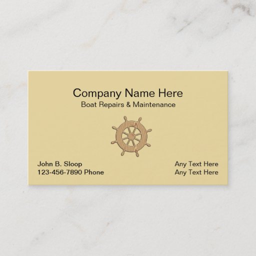 Customizable Simple Boating Business Cards