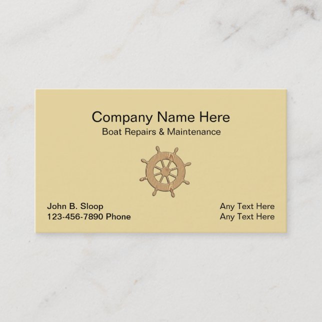 Simple Boating Business Cards (Front)