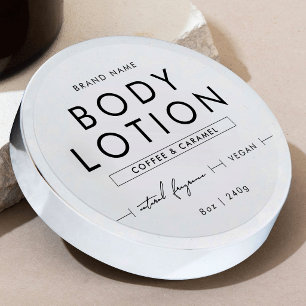 Simple Body Butter Cosmetic Jar Clear Round Label