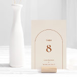 Simple Boho Arch Ivory Wedding Table Number<br><div class="desc">This Simple Boho Arch Ivory Wedding Table Number design features a sophisticated muted palette of neutral ivory paired with gorgeous mix and match options of rust terracotta, sage green, and plum. The understated elegance of simple typography and gentle arches creates a soothing and polished aesthetic with classic minimalist styling. The...</div>