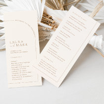 Simple Boho Arch Minimalist Wedding Program