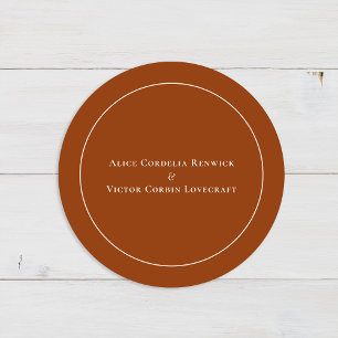 Simple Boho Arch Terracotta Wedding Envelope Seals