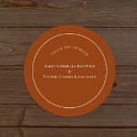 Simple Boho Arch Terracotta Wedding Thank You Classic Round Sticker<br><div class="desc">This Simple Boho Arch Terracotta Wedding Thank You Classic Round Sticker design features a sophisticated muted palette of neutral ivory paired with gorgeous mix and match options of rust terracotta, sage green, and plum. The understated elegance of simple typography and gentle arches creates a soothing and polished aesthetic with classic...</div>