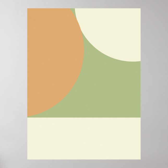 Simple Boho Calm Bauhaus Style Geometric Poster (Front)