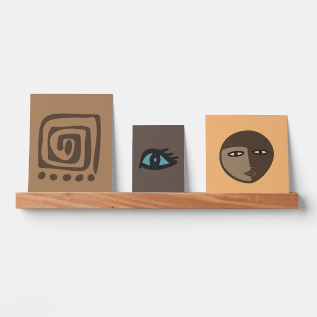Simple Boho Earthy Color Abstract Picture Ledge (Front)