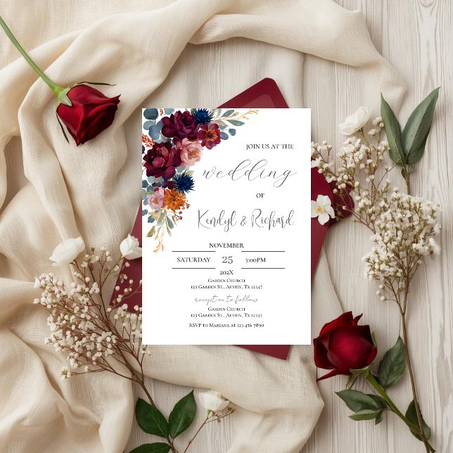 Simple Boho Elegant Wedding Invitation (Creator Uploaded)