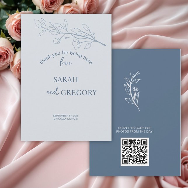 Simple Boho Floral Thank You Card (Creator Uploaded)