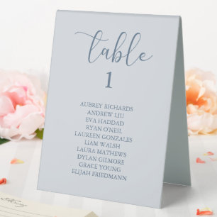 Simple Boho Floral Wedding Table Tent