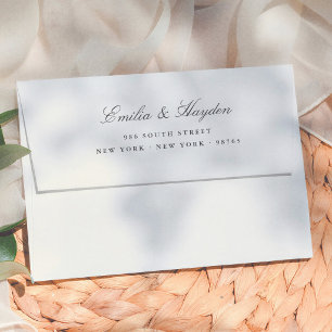Simple Boho Minimalist Monogram Wedding Envelope