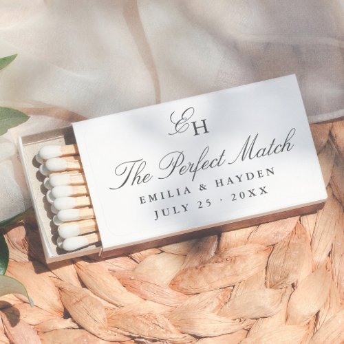Simple Boho Minimalist Wedding Matchboxes
