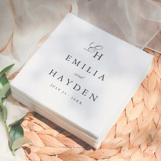 Simple Boho Minimalist Wedding Napkins (Creator Uploaded)