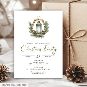 Simple Boho Neutral Colors Rustic Christmas Dinner Invitation
