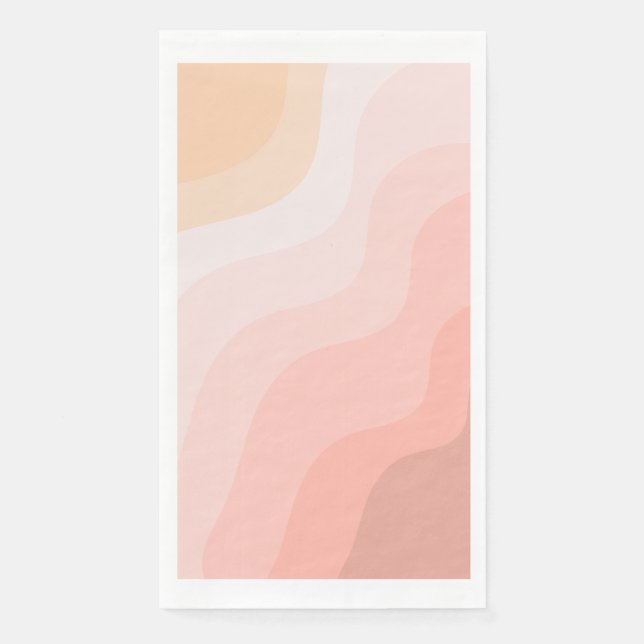 Simple Boho Ombre Watercolor Guest Paper Towel (Front)