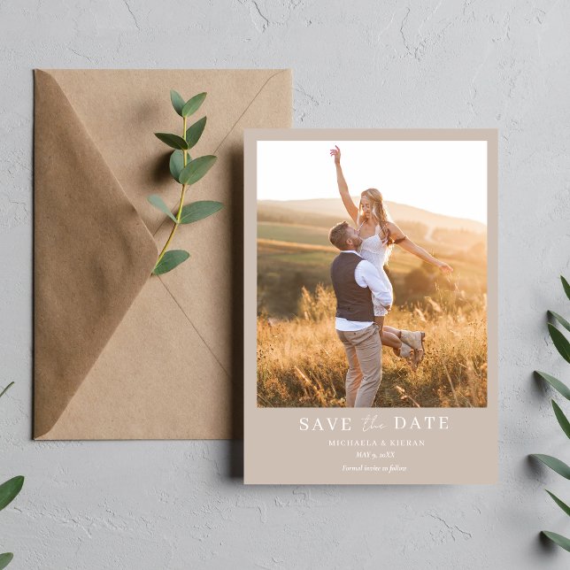 Simple Boho Photo Wedding  Save The Date (Creator Uploaded)