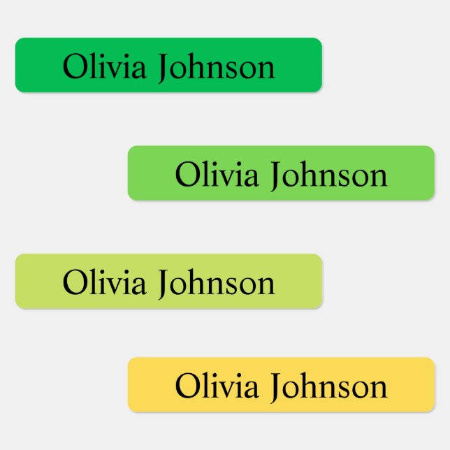 Simple Boho Rainbow Kids Waterproof Name Labels (Group)
