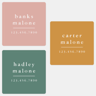 Simple Boho Rainbow Kids Waterproof Name Labels