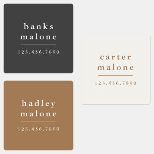 Simple Boho Rainbow Kids Waterproof Name Labels