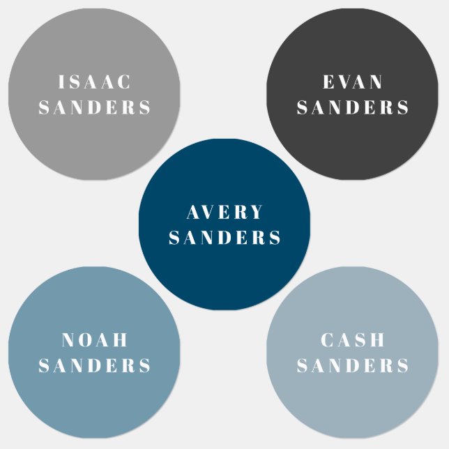 Simple Boho Rainbow Waterproof Clothing Name Labels (Group)