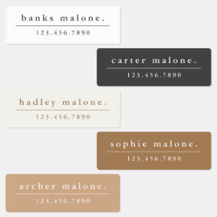 Simple Boho Rainbow Waterproof Name Labels