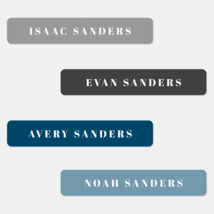 Simple Boho Rainbow Waterproof Name Labels