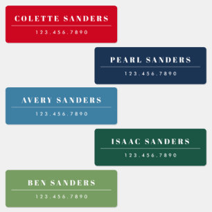Simple Boho Rainbow Waterproof Name Labels