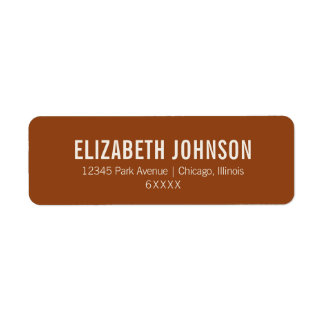 Simple Boho Terracotta Typography Bridal Address Label