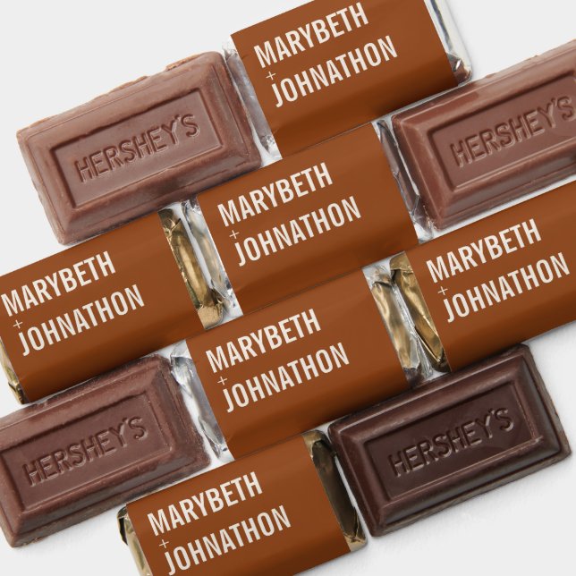 Simple Boho Terracotta Typography Wedding Hershey's Miniatures (Assorted)