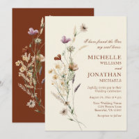 Simple Boho Wildflowers Floral Christian Wedding