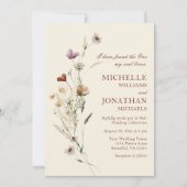 Simple Boho Wildflowers Floral Christian Wedding Invitation | Zazzle