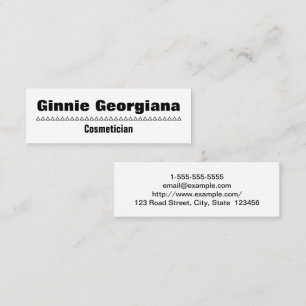 Simple & Bold Cosmetician Business Card