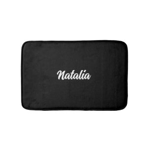 Simple Bold Custom Color Stylish Girls Name trendy Bath Mat