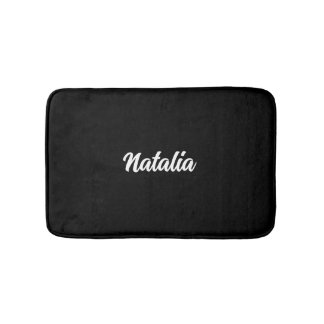 Simple Bold Custom Color Stylish Girls Name trendy Bath Mat