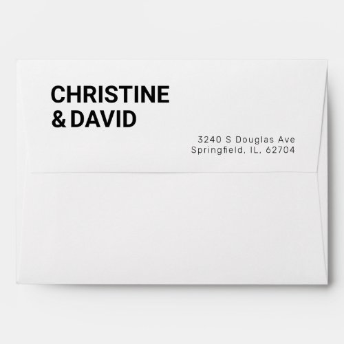 Simple Bold Custom Wedding Envelope