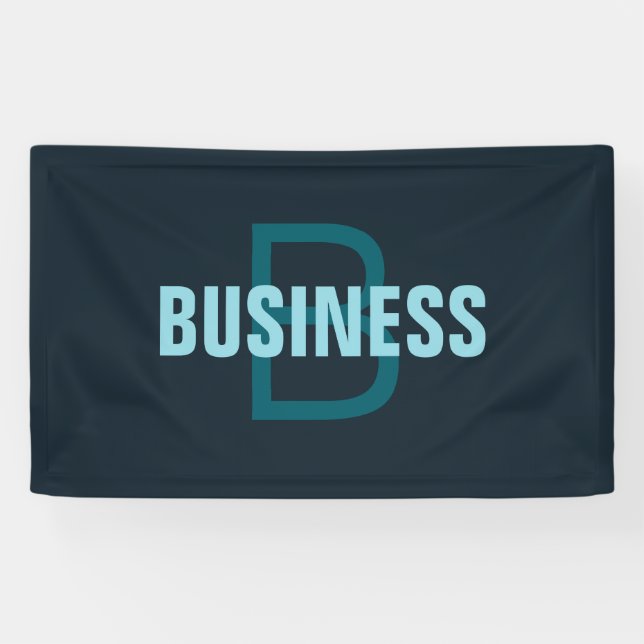 Simple Bold Customizable Monogrammed Name  Banner (Horizontal)