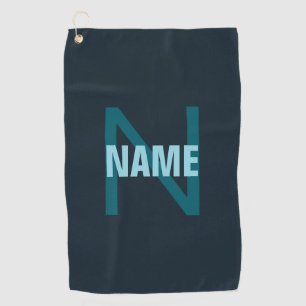 Simple Bold Customizable Monogrammed Name Golf Towel
