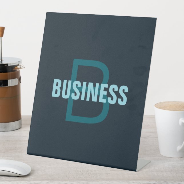 Simple Bold Customizable Monogrammed Name  Pedestal Sign (In SItu)